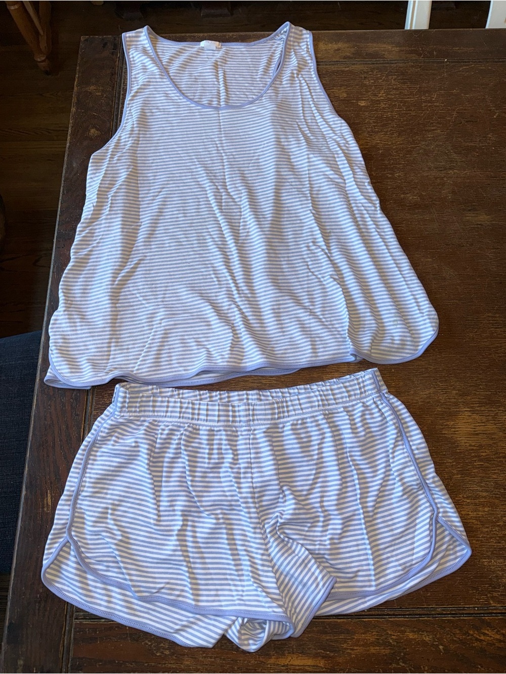 Lake Pajamas 2 piece set size XL tank top & size large shorts 100% cotton READ!